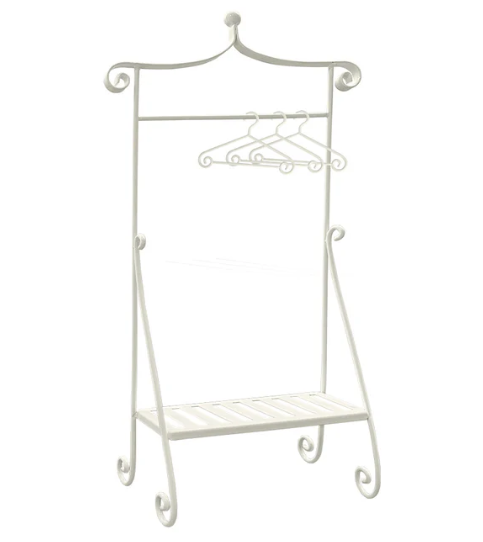 Aizulhomey Clothes Rack with 3pcs hangers 1/6 scale Off White