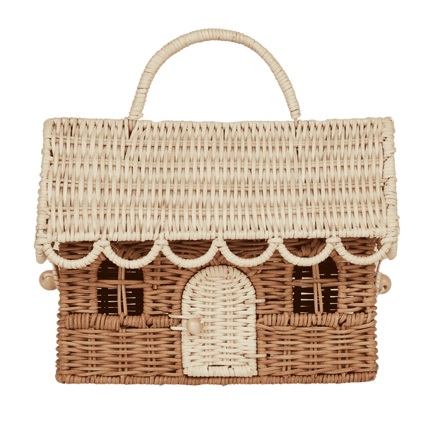Olli Ella Rattan Gingerbread Casa Clutch | Tselaine