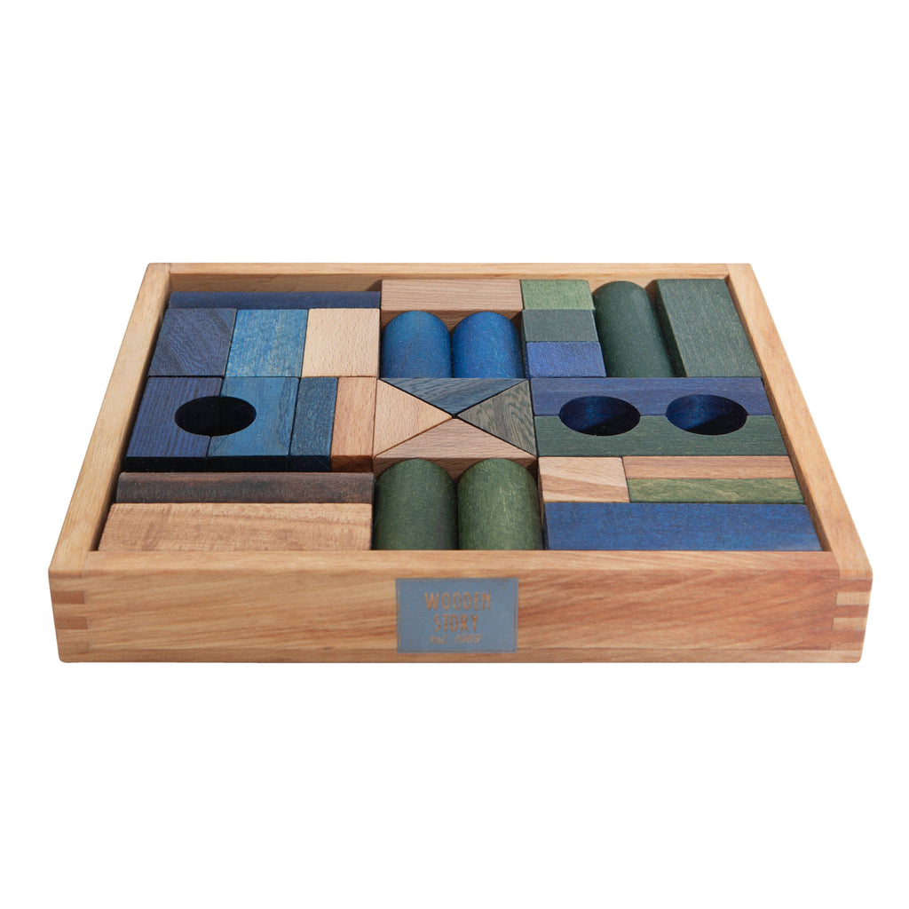 Wooden Blocks in tray 30 pcs, Cold