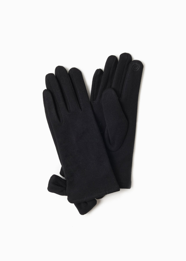 Suede Ribbon Gloves