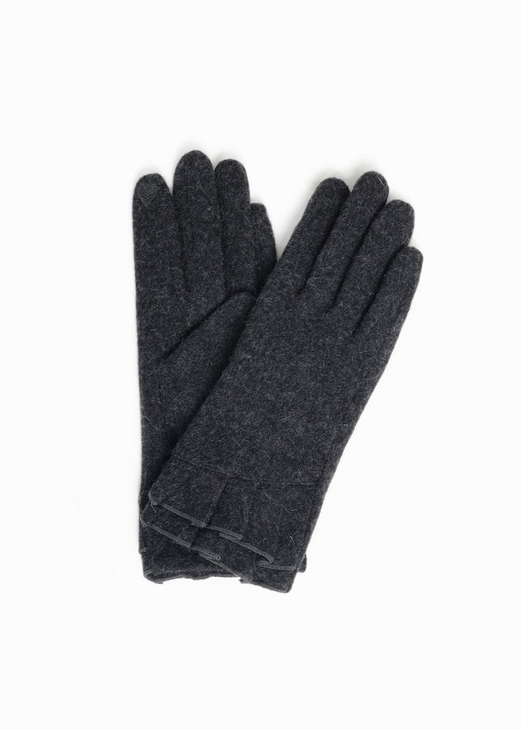 Look by M Pleated Cuff Wool Gloves