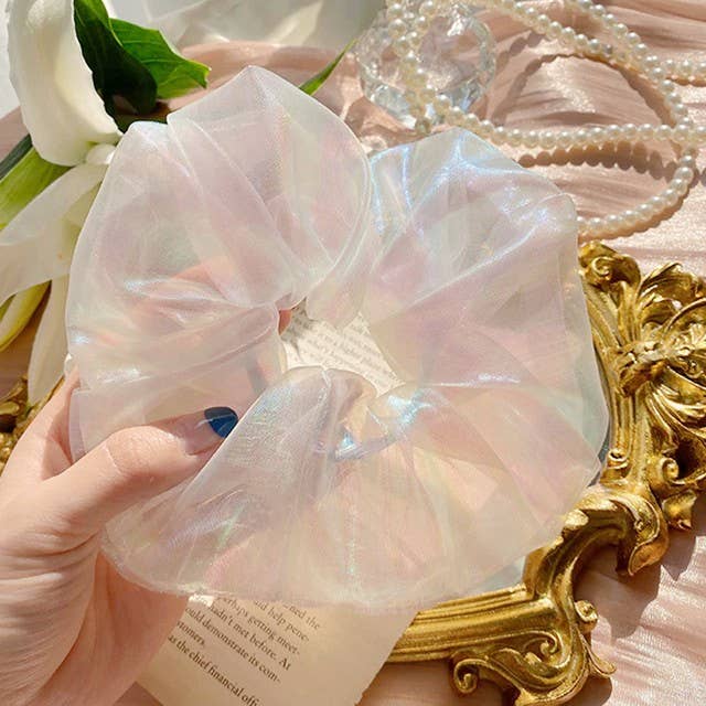 Oversized Iridescent Scrunchie - Fairy