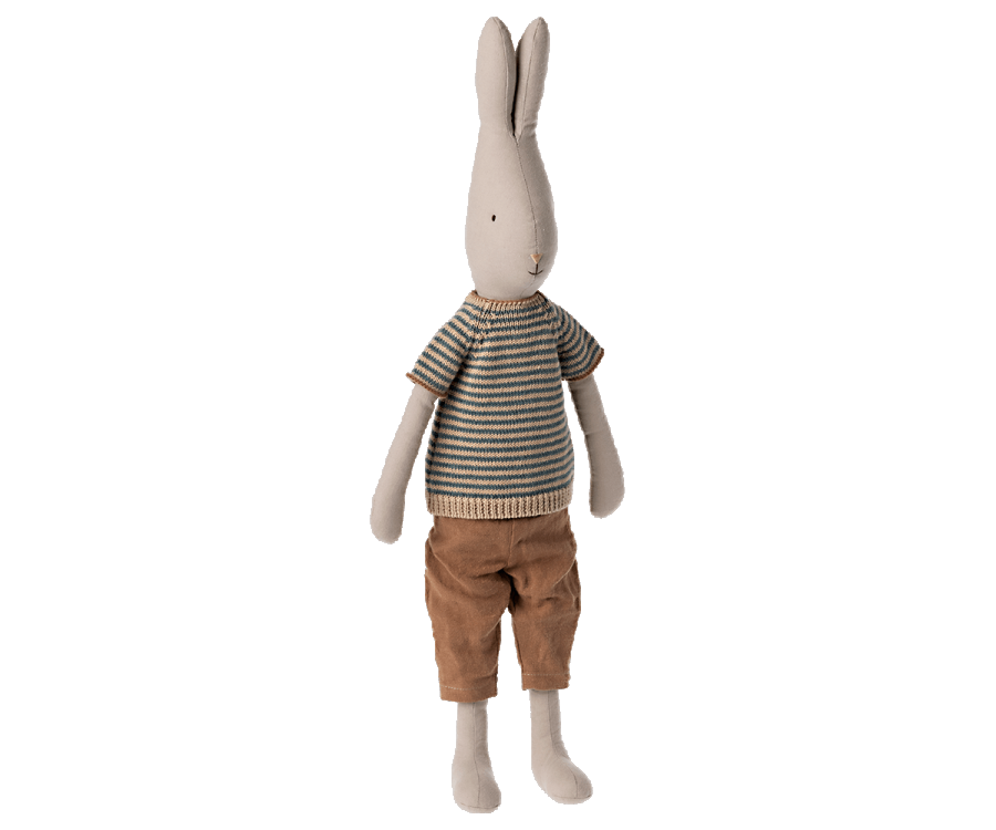 Maileg - Rabbit size 2, Brown - Shirt and shorts - Stuffed Animal