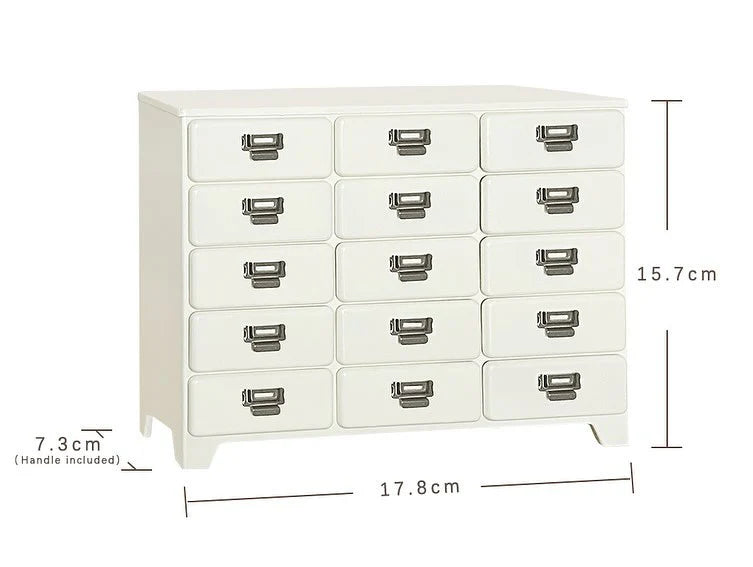 Miniature Metal Drawer Unit for Dollhouses - MINT, 1:6 scale | Tselaine