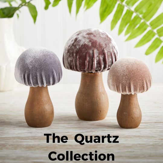 Handmade Velvet Mushrooms Sets of 3, Best Selling Fall: Assorted Color Mix