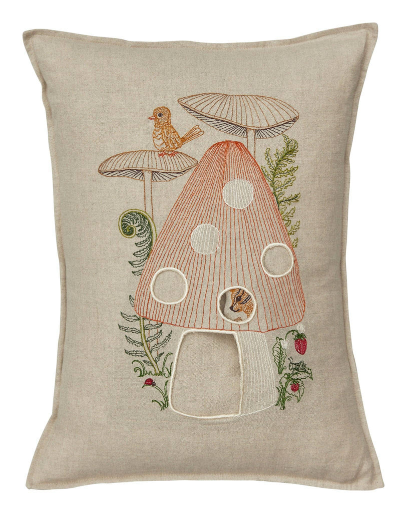 Mushroom House Pocket Pillow: Cover Only