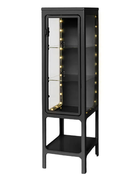 Display Cabinet (Black) 1/6 Scale Dollhouse Miniature (AIZUL)