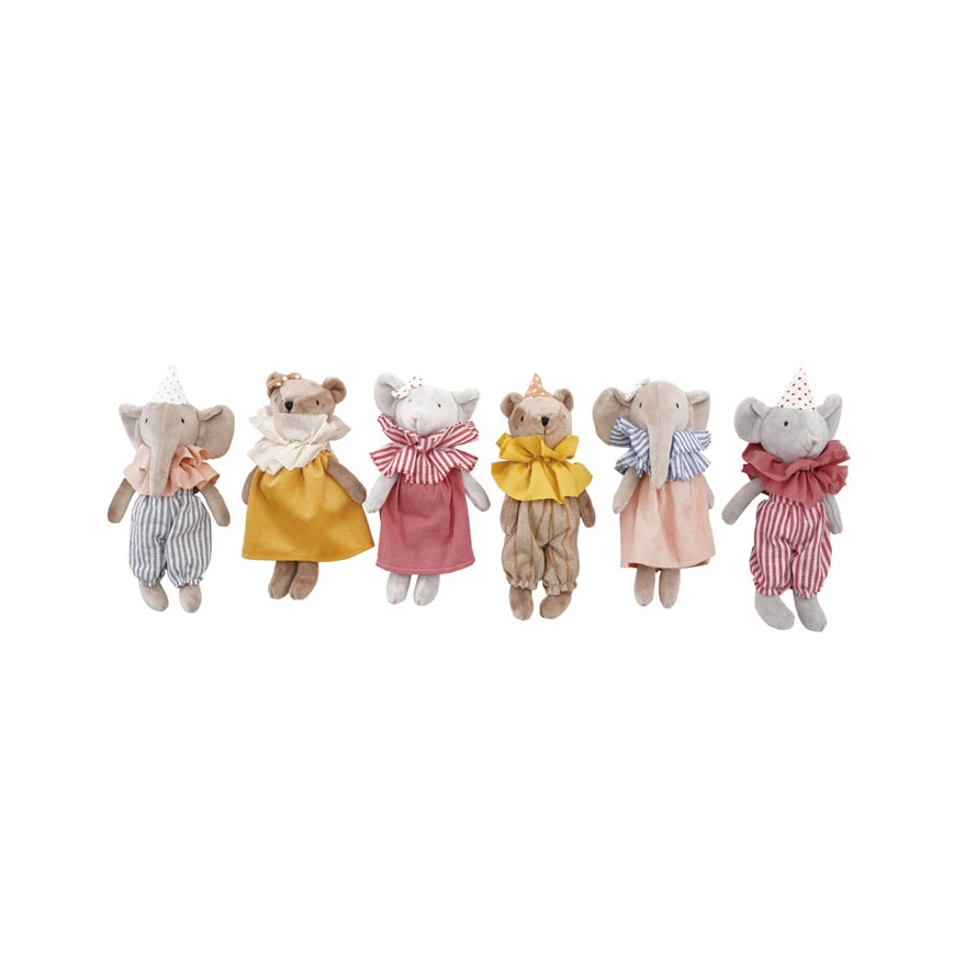 Plush Animals with Ruffles, Mouse - Boy | Tselaine
