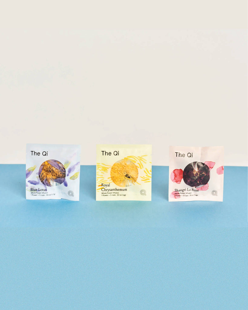 An assortment of 10 Individually Wrapped Flower teas (herbal tea)
