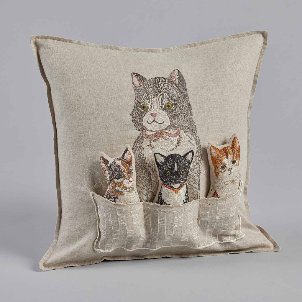 Basket of Kittens Pocket Pillow: Cover Only