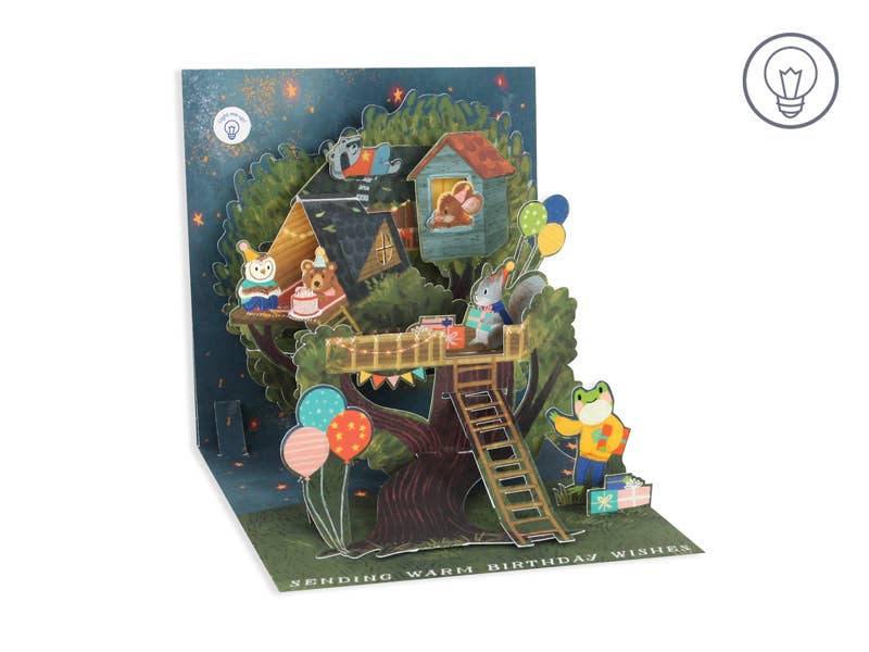 Treehouse Pop-up Card with Lights