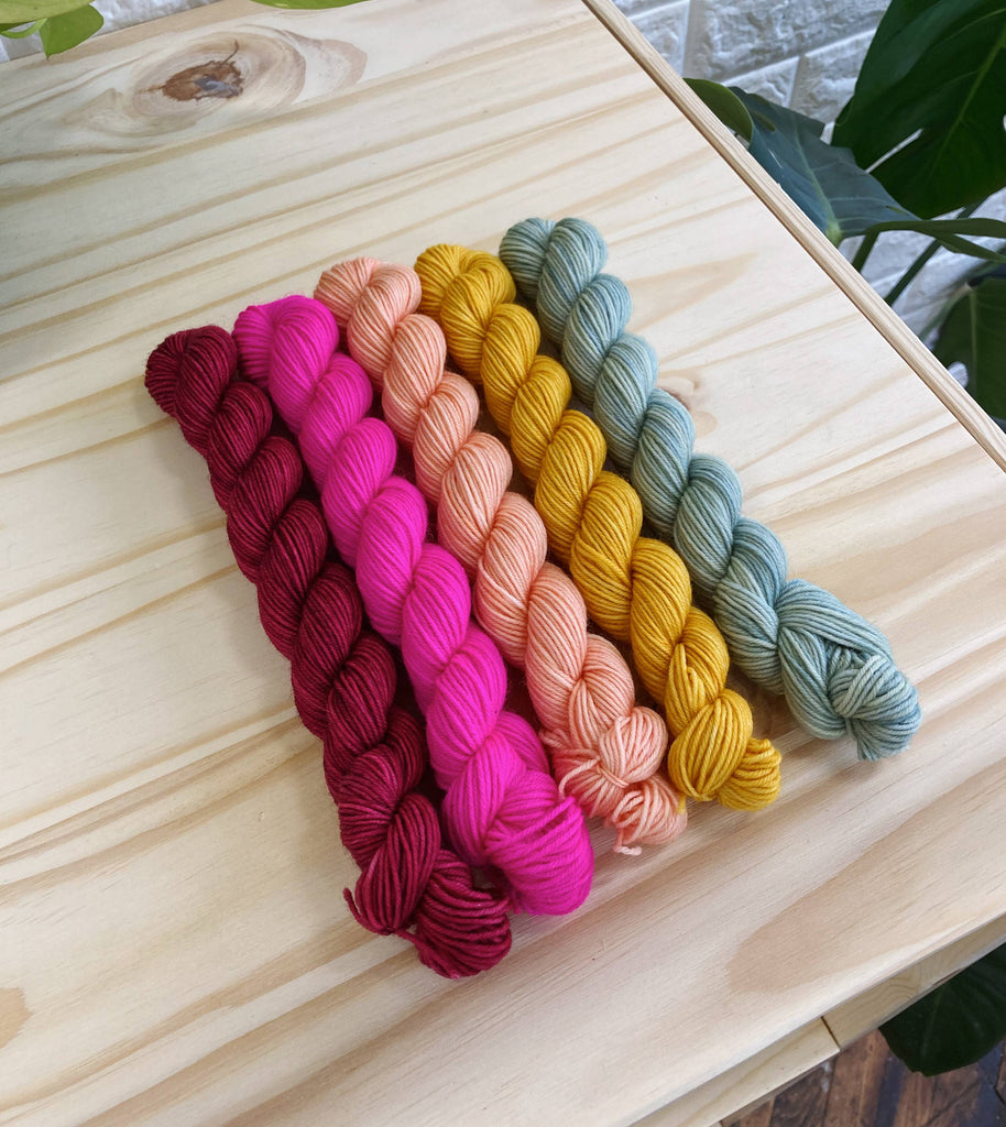 Cottage Sock Yarn • Hand Dyed Mini Skein Sets