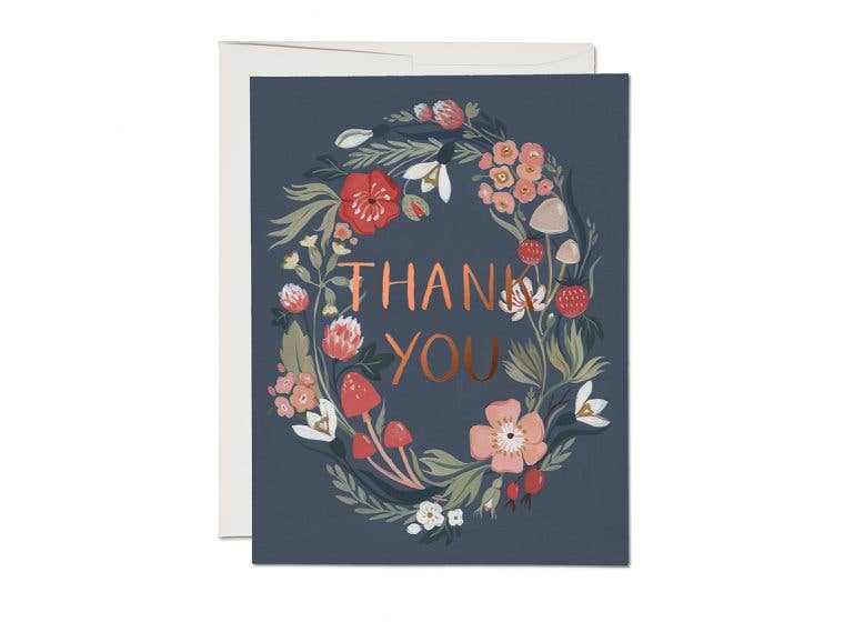 Forest Blue Thank you Card