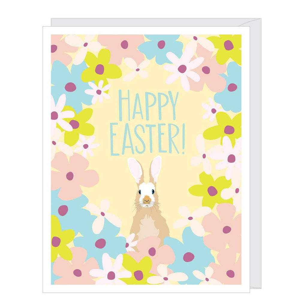 Floral Bunny Easter Card