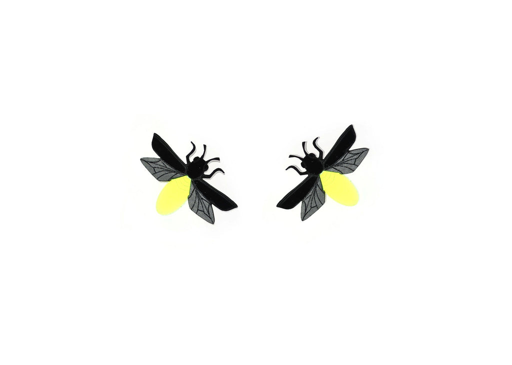 Firefly Earrings - Black and Tgrn
