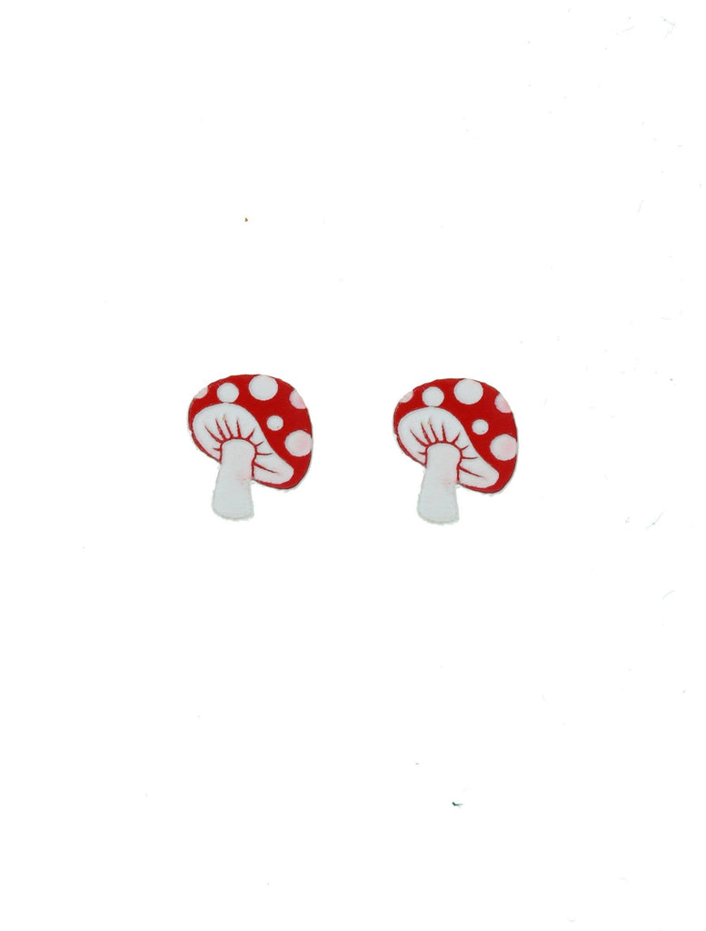 Red / White Mushroom Earrings