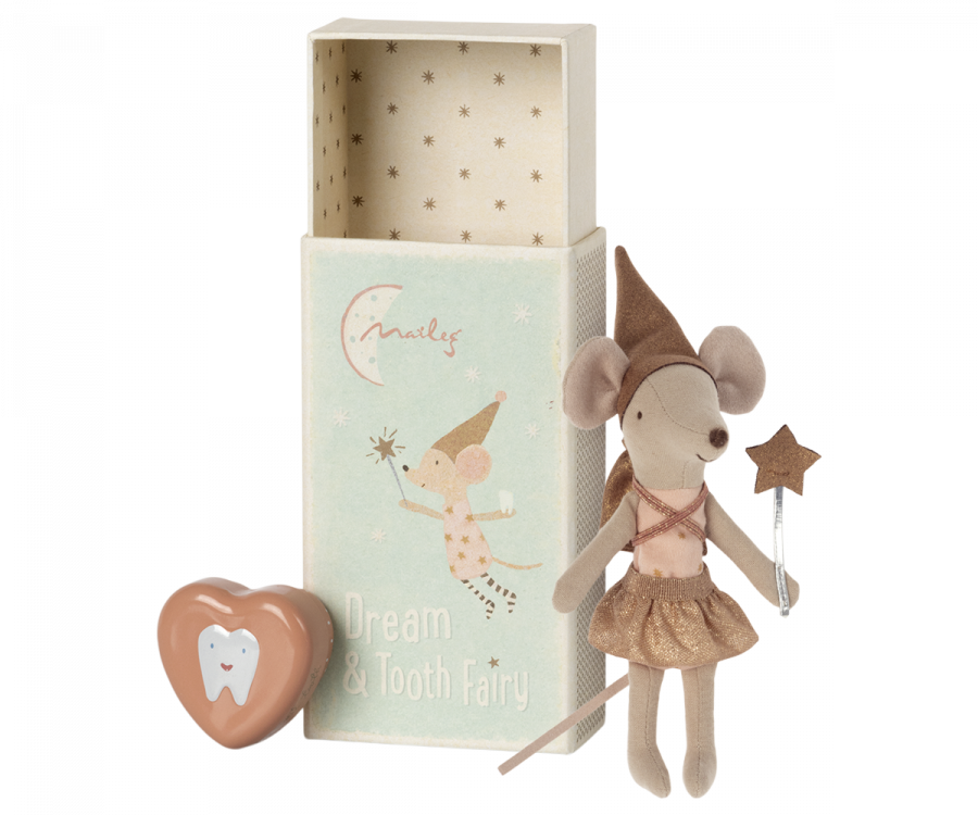 Rose Tooth Fairy Mouse in a box