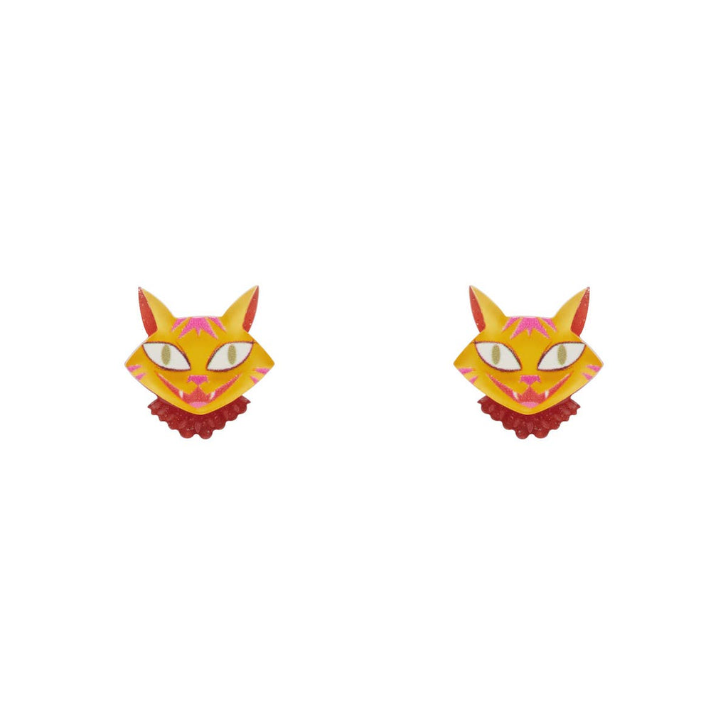 E7557-6000 | The Cheshire Cat stud earrings