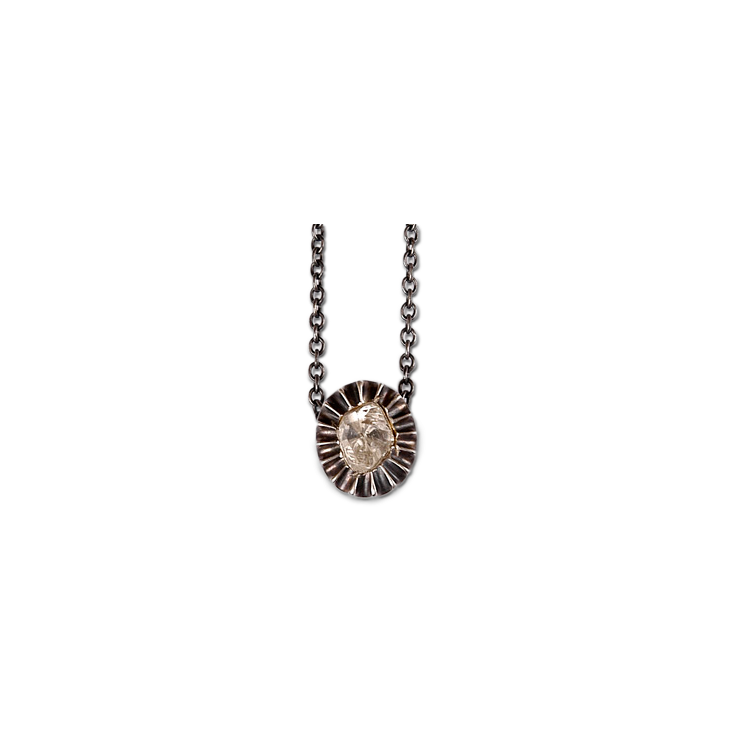 Misha Oval Diamond Pendant Necklace