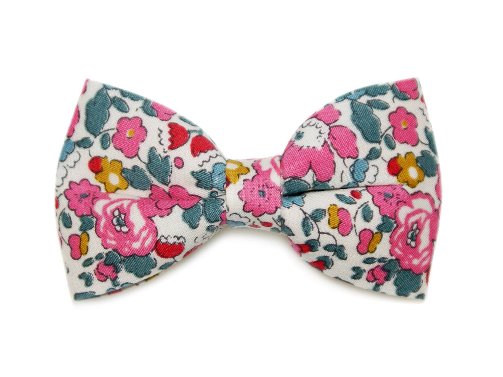 Liberty Betsy Ann Large Bow ClipGGHC330 PINK/TEAL