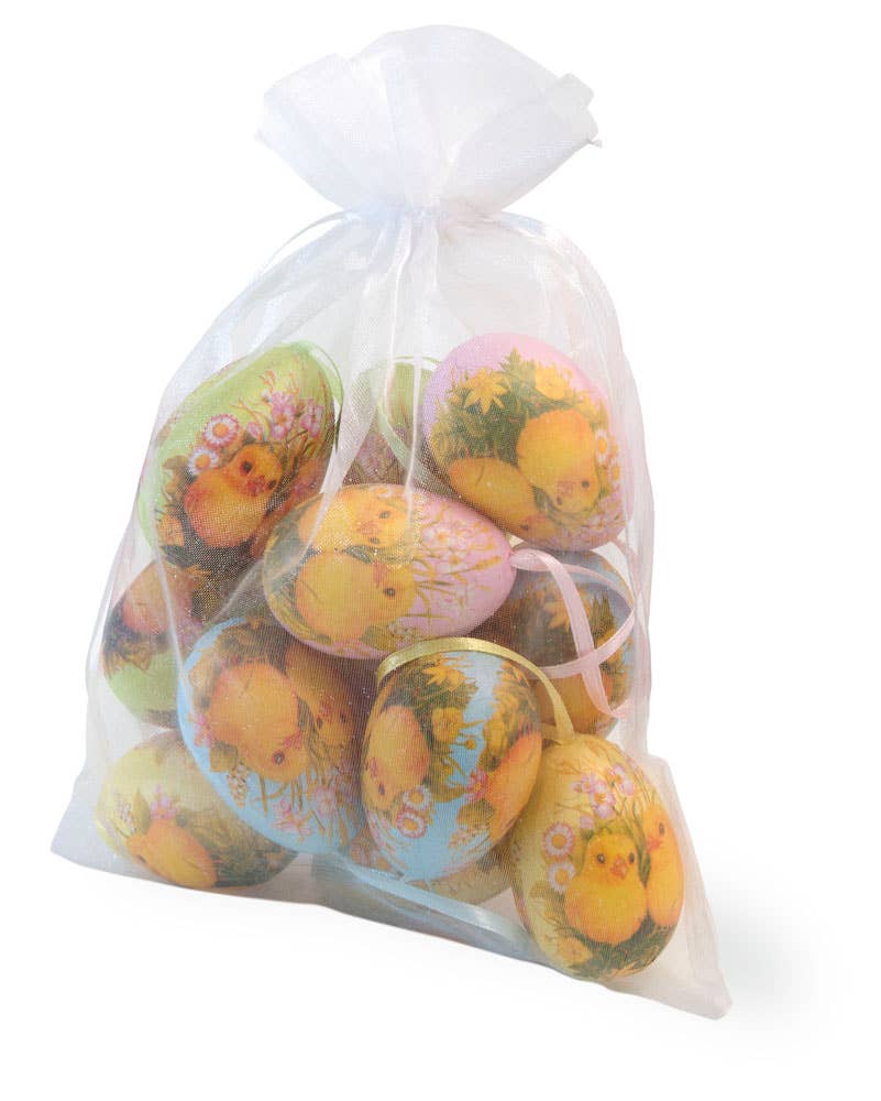 Chicks Bagged Eggs Easter Décor Bag Of 12
