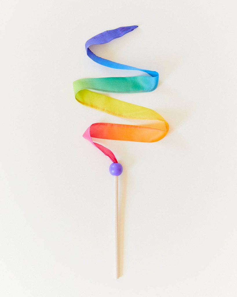 Wooden Wand for Dancing, Dress Up & Pretend Play - Rainbow