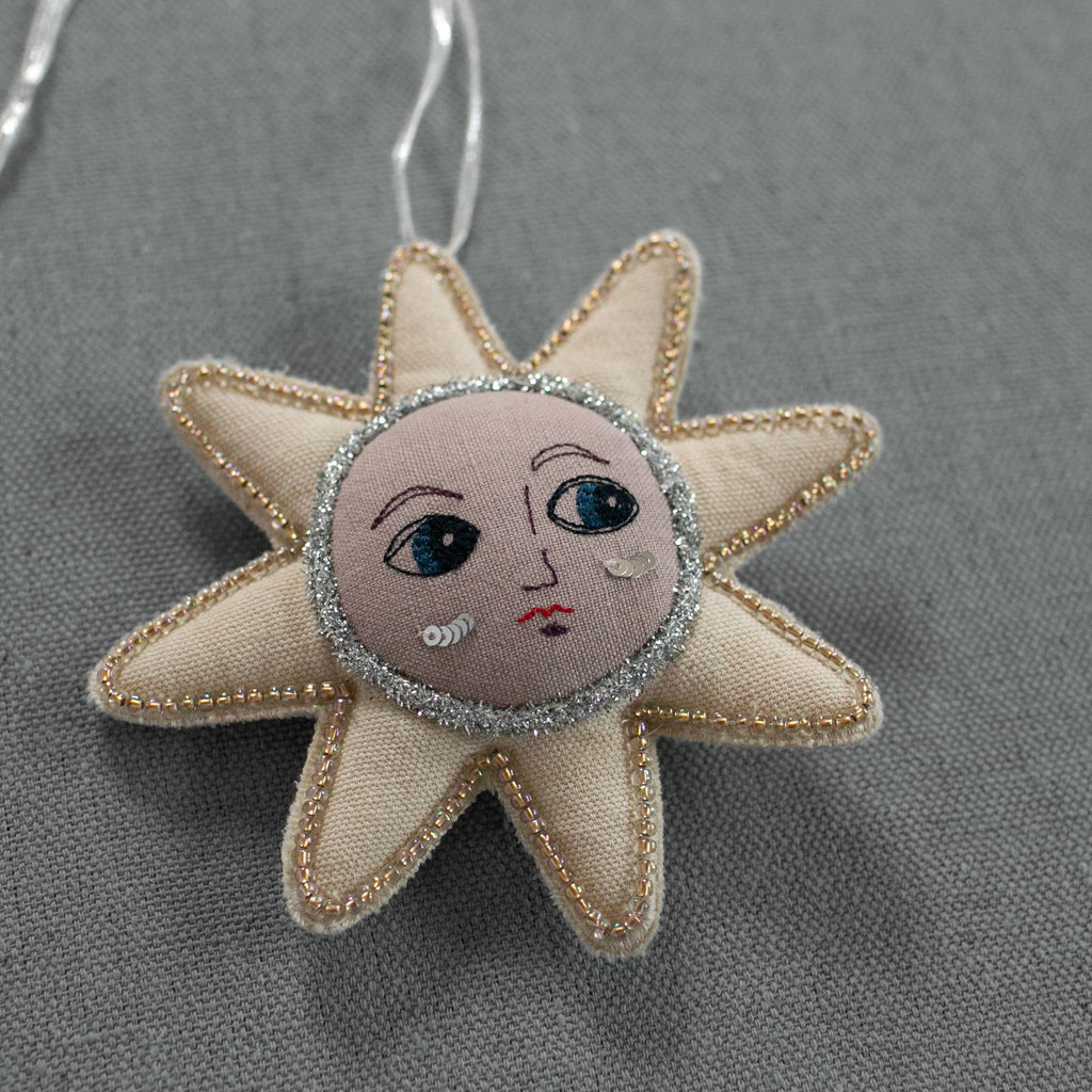 Baby Star - Cotton filled Ornament, Embroidered, Embellished