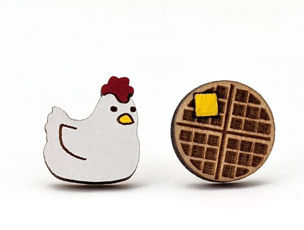 Unpossible Cuts Chicken and Waffles Earring