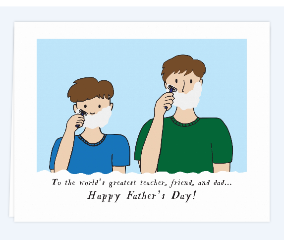 Father & Son Shaving Card