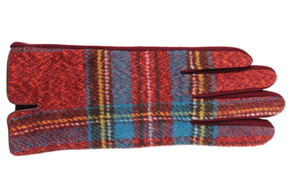 red plaid Gloves
