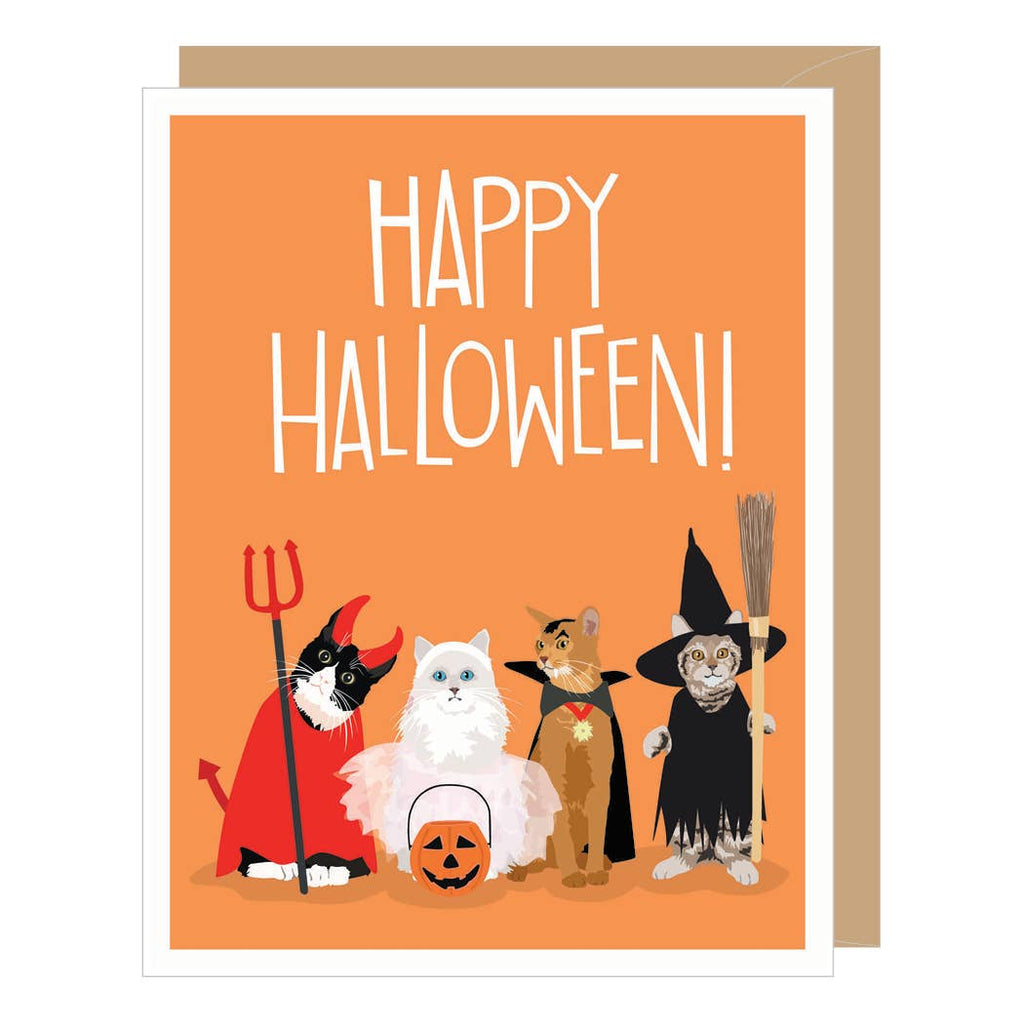 Cat Costumes Halloween Card (single or boxed) H314
