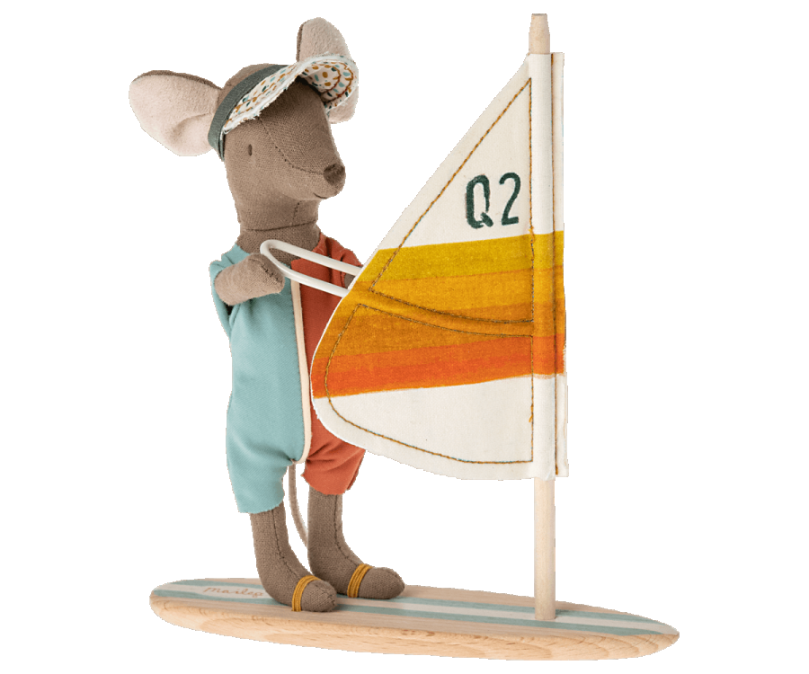 Maileg Sp/S22 - Big Brother Surfer Mouse - In Stock