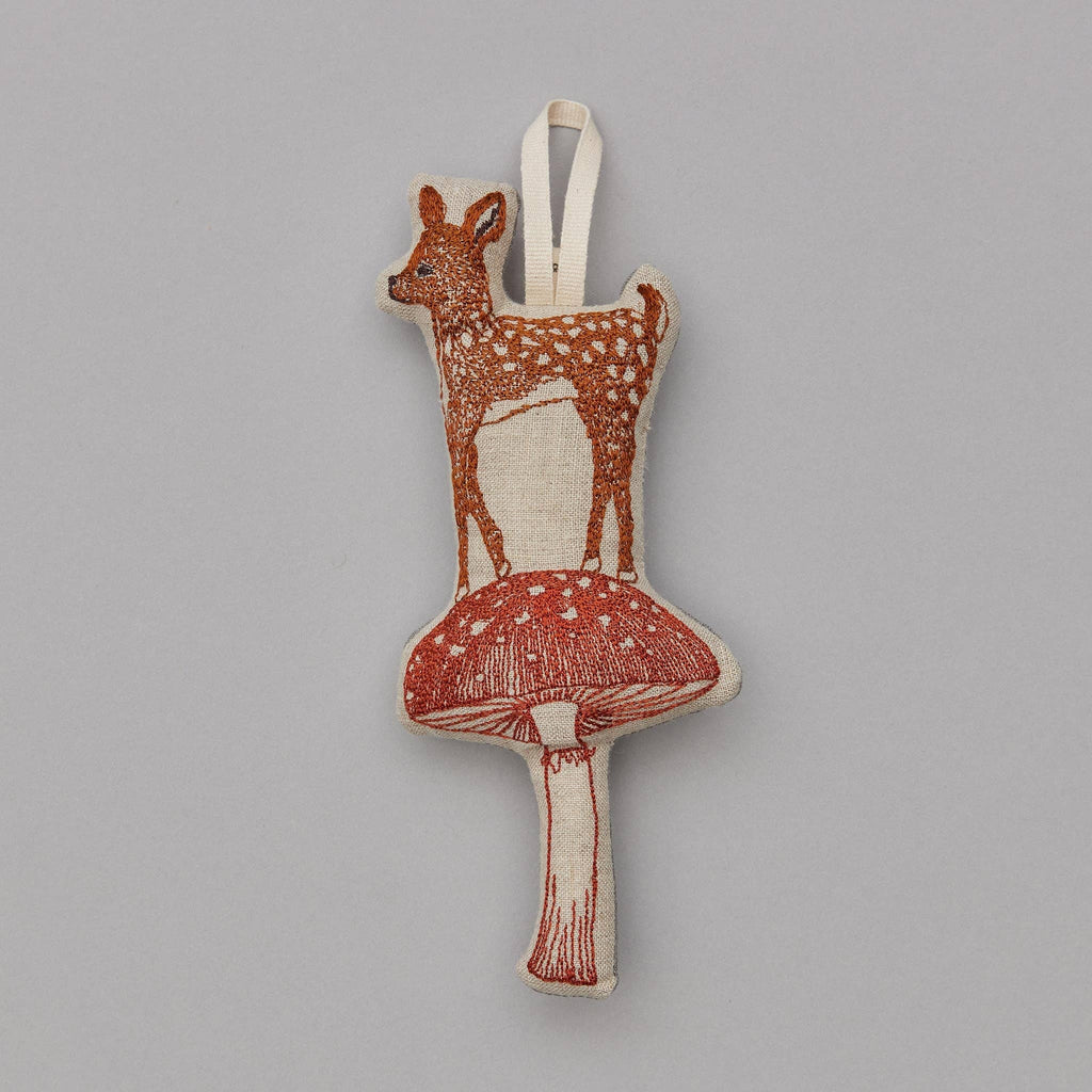 Deer with Mushroom Ornament