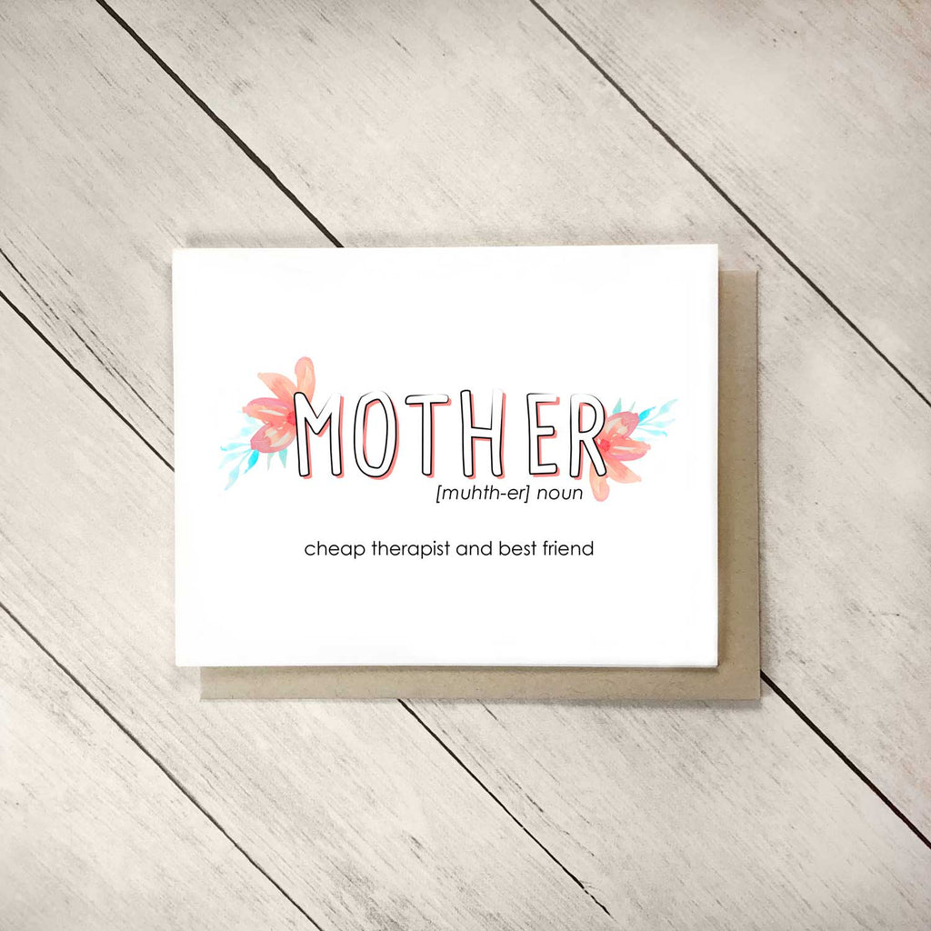 Mother's Day Card Cheap Therapist